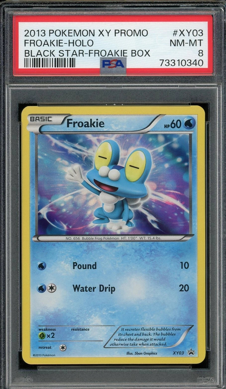 2013 PSA 8 Froakie-Holo Blackstar Froakie Box