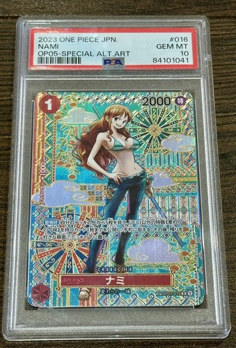 2023 One Piece OP05 Nami OP01-016 Special Alt Art SP Japanese PSA 10 Gem Mint