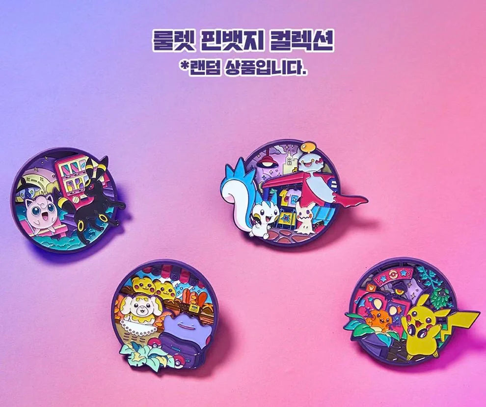 Korea Exclusive Pokémon POP POP! Midnight! Roulette Pin Badge Collection