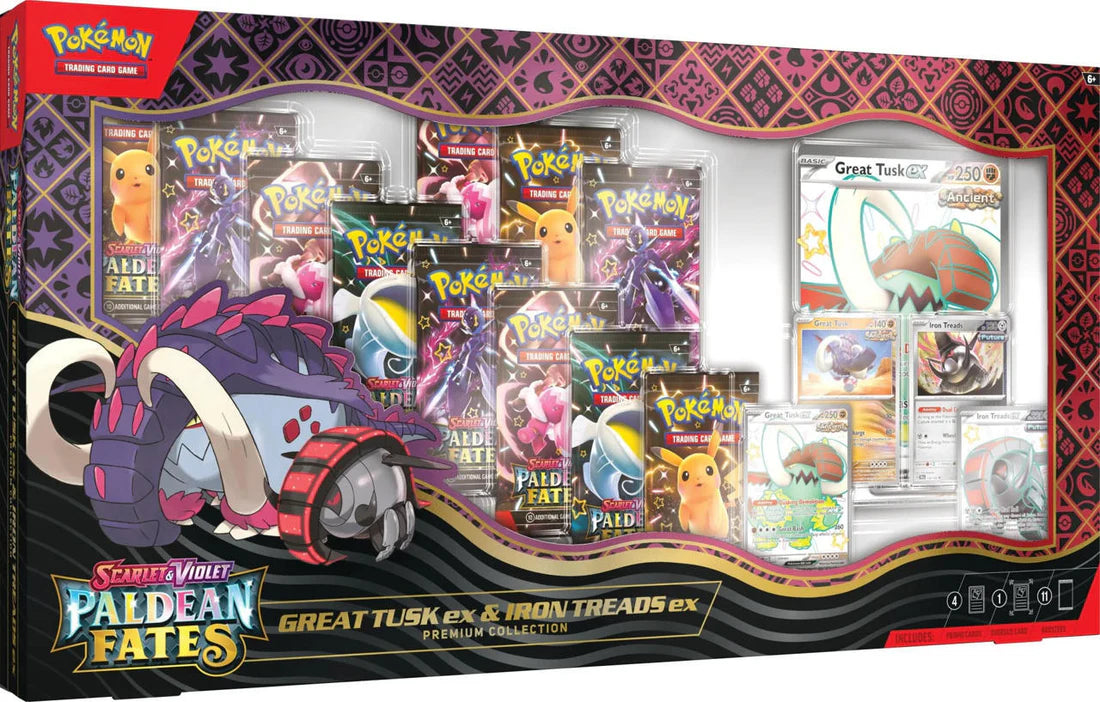 Pokemon TCG: Paldean Fates Great Tusk ex & Iron Treads ex Premium Collection