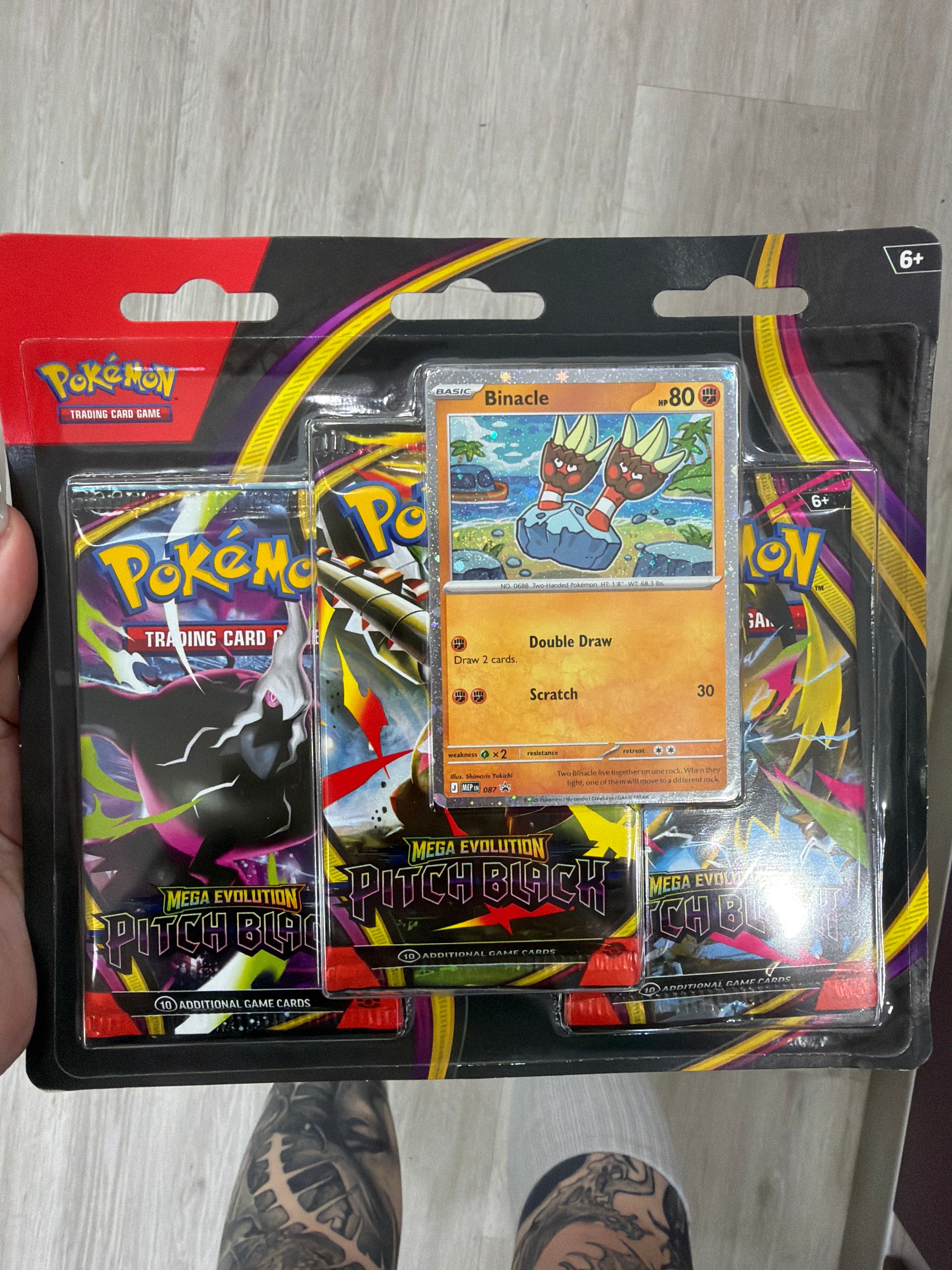Pokemon Trading Card Game: Mega Evolution Pitch Black 3-Booster Blister