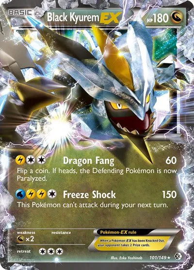 Black Kyurem EX Boundaries Crossed Ultra Rare 101 POKEMON