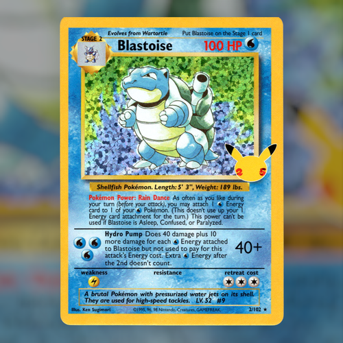 Blastoise 2/102 - Celebrations: Classic Collection