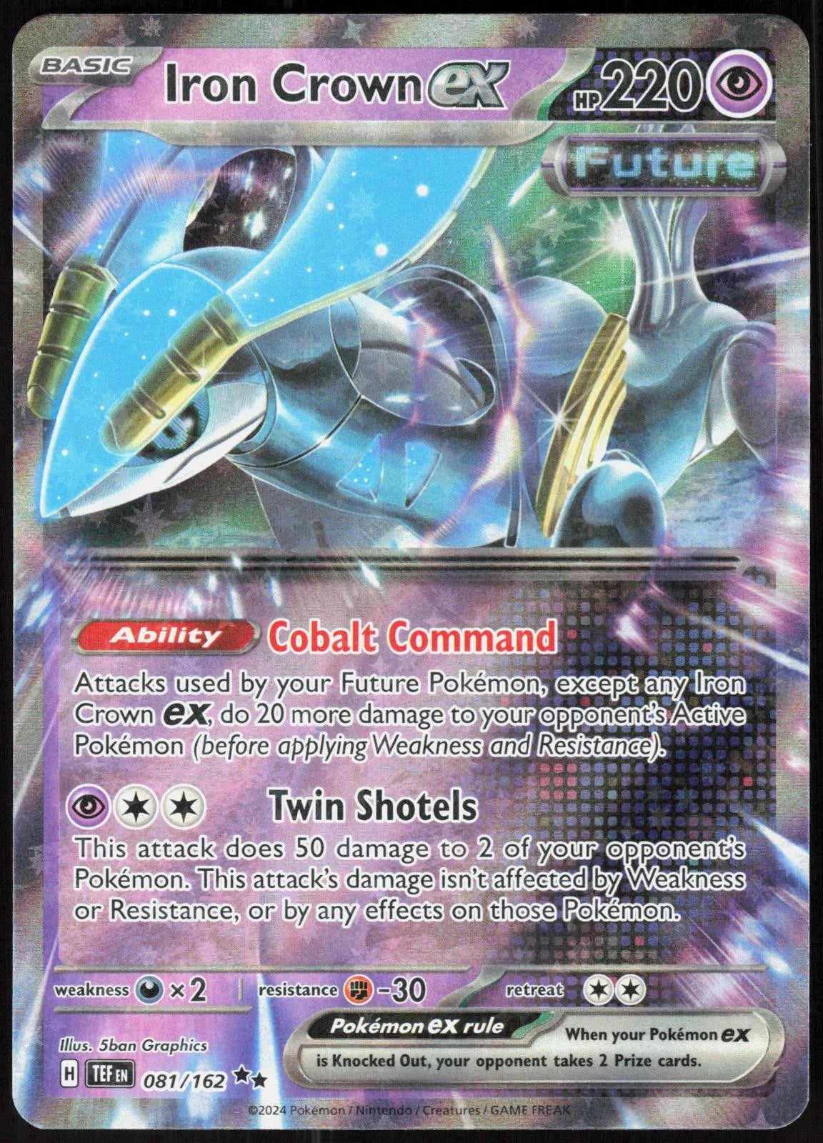 IRON CROWN EX 081/162 Double Rare TEMPORAL FORCES