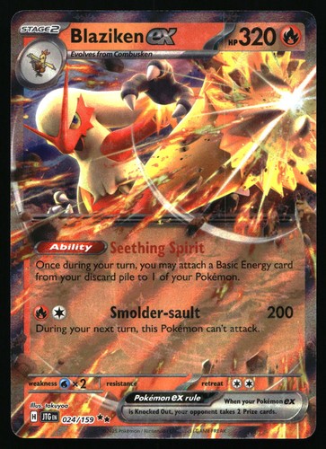 Blaziken ex 024/159 Double Rare Journey Together Pokemon Near Mint