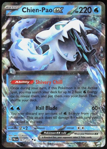 CHIEN-PAO EX 061/193 Double Rare PALDEA EVOLVED Pokemon Near Mint