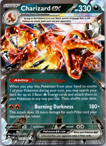 Charizard ex 125/197 Double Rare Obsidian Flames Pokemon Holo Near Mint