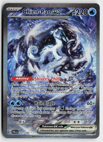 Chien-Pao ex 261/193 Special Illustration Rare Paldea Evolved Pokemon Near Mint