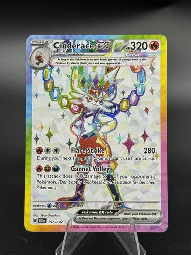 Cinderace ex - 157/142 - Stellar Crown -Full Art - NM - Pokémon