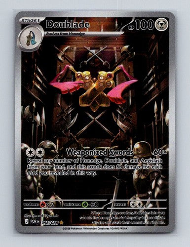 Doublade 098 2026 Pokemon Perfect Order Illustration Rare Card NM+