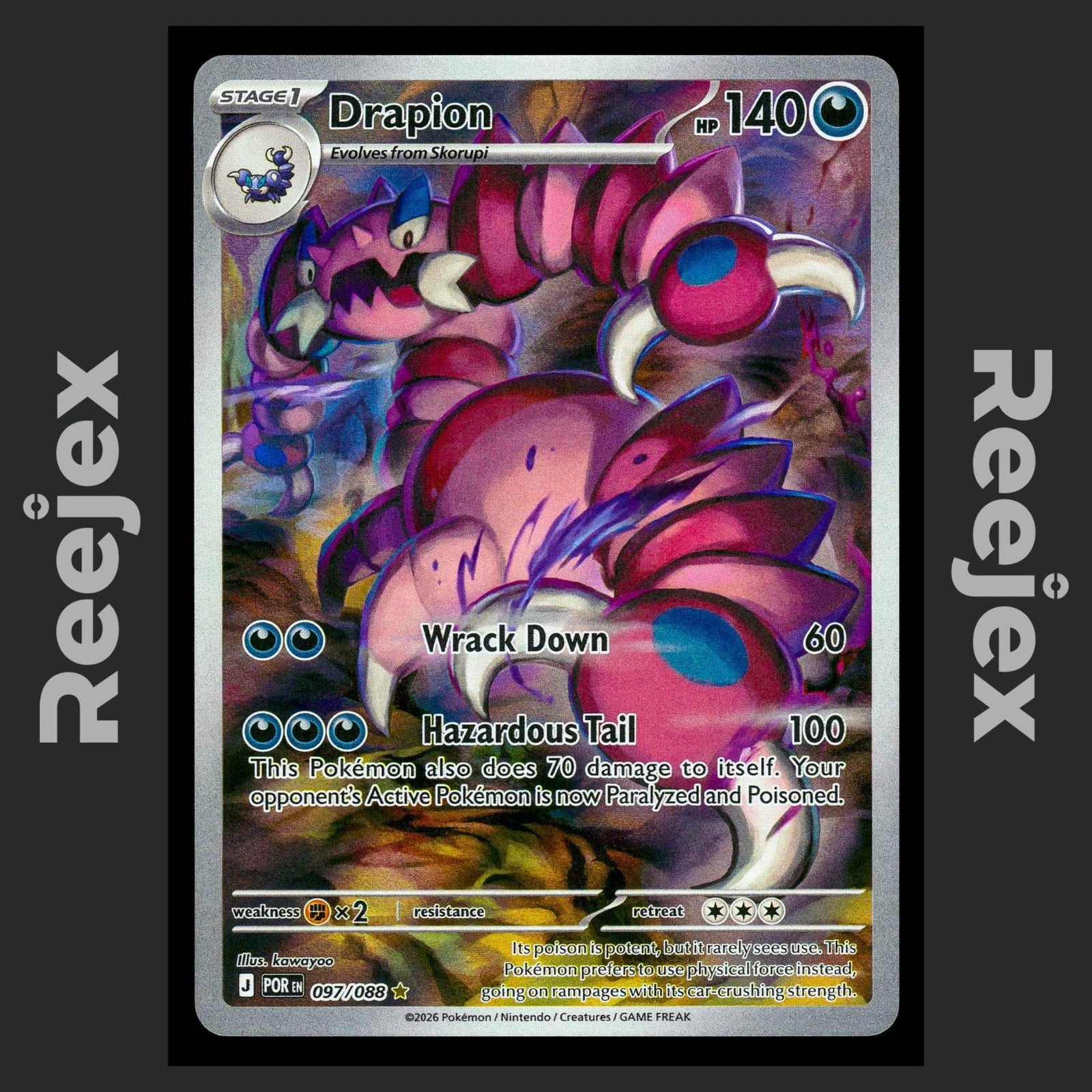 Drapion - 097/088 - Illustration Rare - Perfect Order - Pokemon Card - NM/M