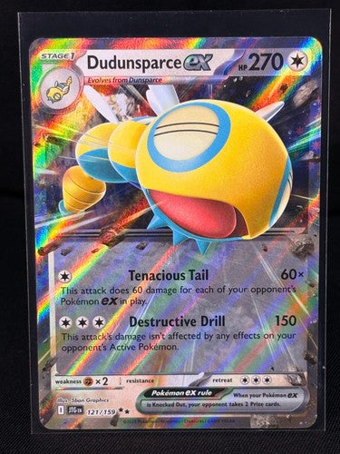 Dudunsparce EX - 121/159 - Ultra Rare - Journey Together - NM - 05