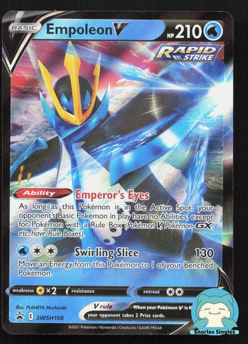 Empoleon V SWSH108 Holo Promo Sword & Shield Promo Pokemon Holo NM/M
