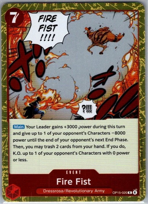 Fire Fist OP15-020 English Adventure on Kami's Island