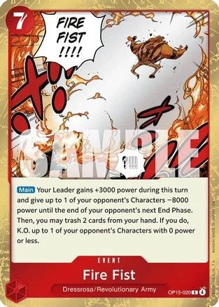 Fire Fist OP15-020 R Adventure on Kami's Island One Piece Foil