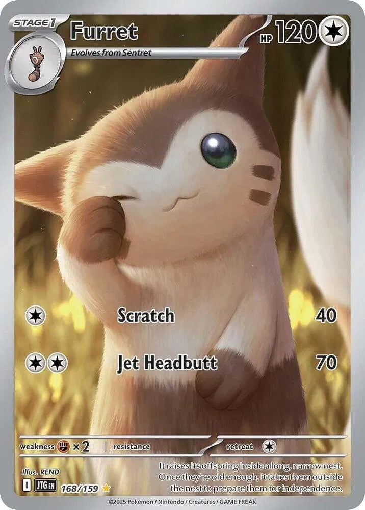 Furret Journey Together Illustration Rare 168/159 POKEMON