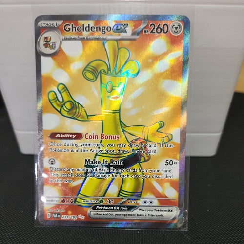 Gholdengo ex 231/182, Ultra Rare, Paradox Rift, Pokemon, NM