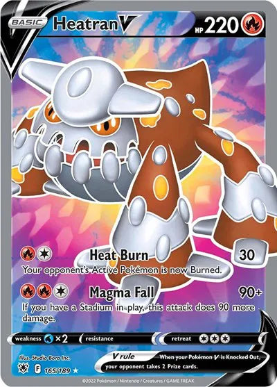 Heatran V (Full Art) Astral Radiance Ultra Rare 165/189 POKEMON