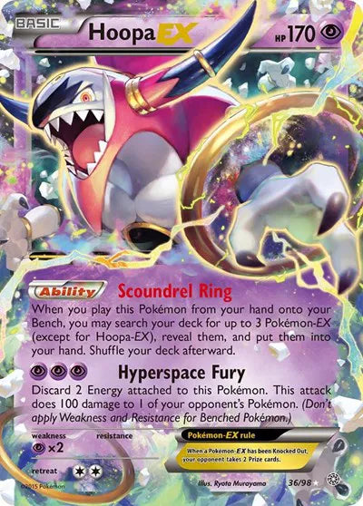 Hoopa EX Ancient Origins Ultra Rare 36 POKEMON