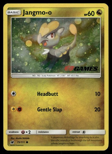 Jangmo-o 075/111 Cosmos Holo EB Games Stamped Promo Atsuko Nishida Pokemon LP