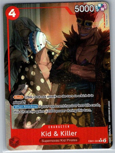 Kid & Killer (Alternate Art) EB01-003 English Memorial Collection - One Piece NM