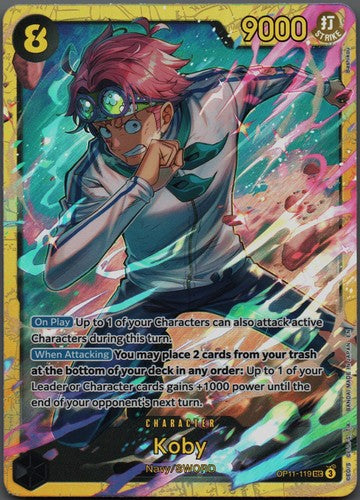 Koby OP11-119 Secret Rare A Fist of Divine Speed One Piece NM