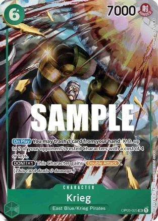 Krieg (Alternate Art) (OP03-025) - [Pillars of Strength] Foil Foil Near Mint