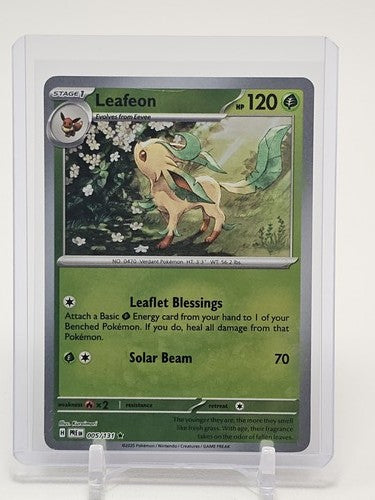 LEAFEON 2025 POKEMON PRISMATIC EVOLUTIONS RARE