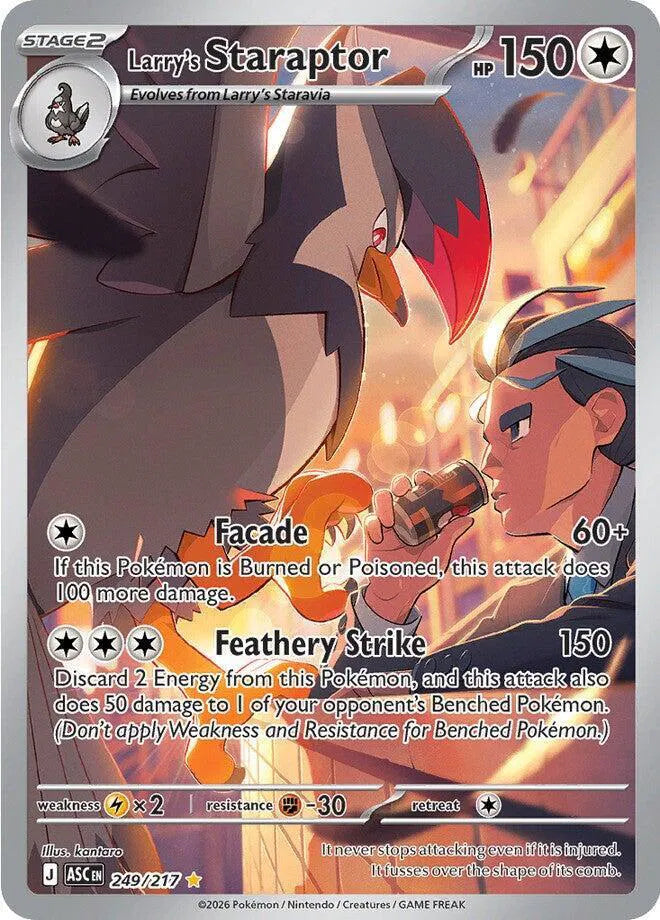 Larry's Staraptor Ascended Heroes Illustration Rare 249/217 POKEMON