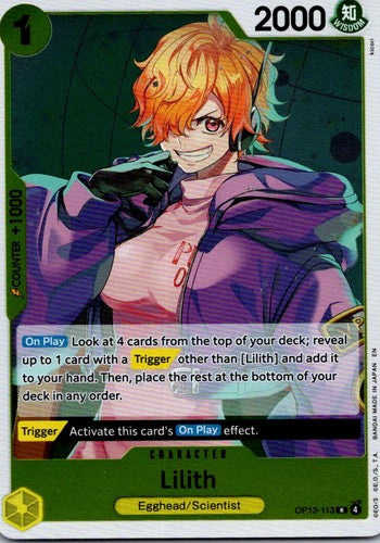 Lilith OP13-113 Rare Carrying On His Will One Piece