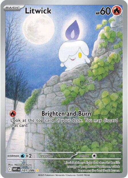 Litwick White Flare Illustration Rare 101/086 POKEMON
