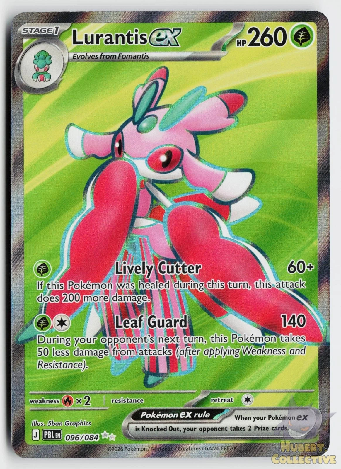 Lurantis ex 096/084 Ultra Rare Pitch Black Pokemon Holo Near Mint