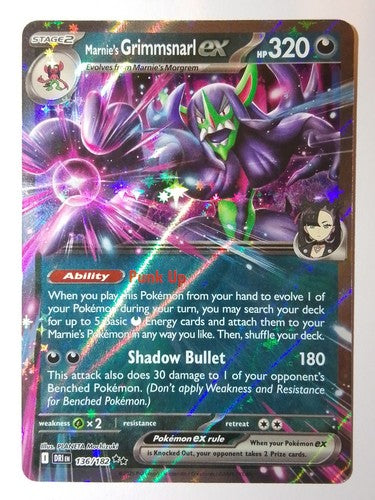 Marine's Grimmsnarl EX 136 Destined Rivals Pokemon card