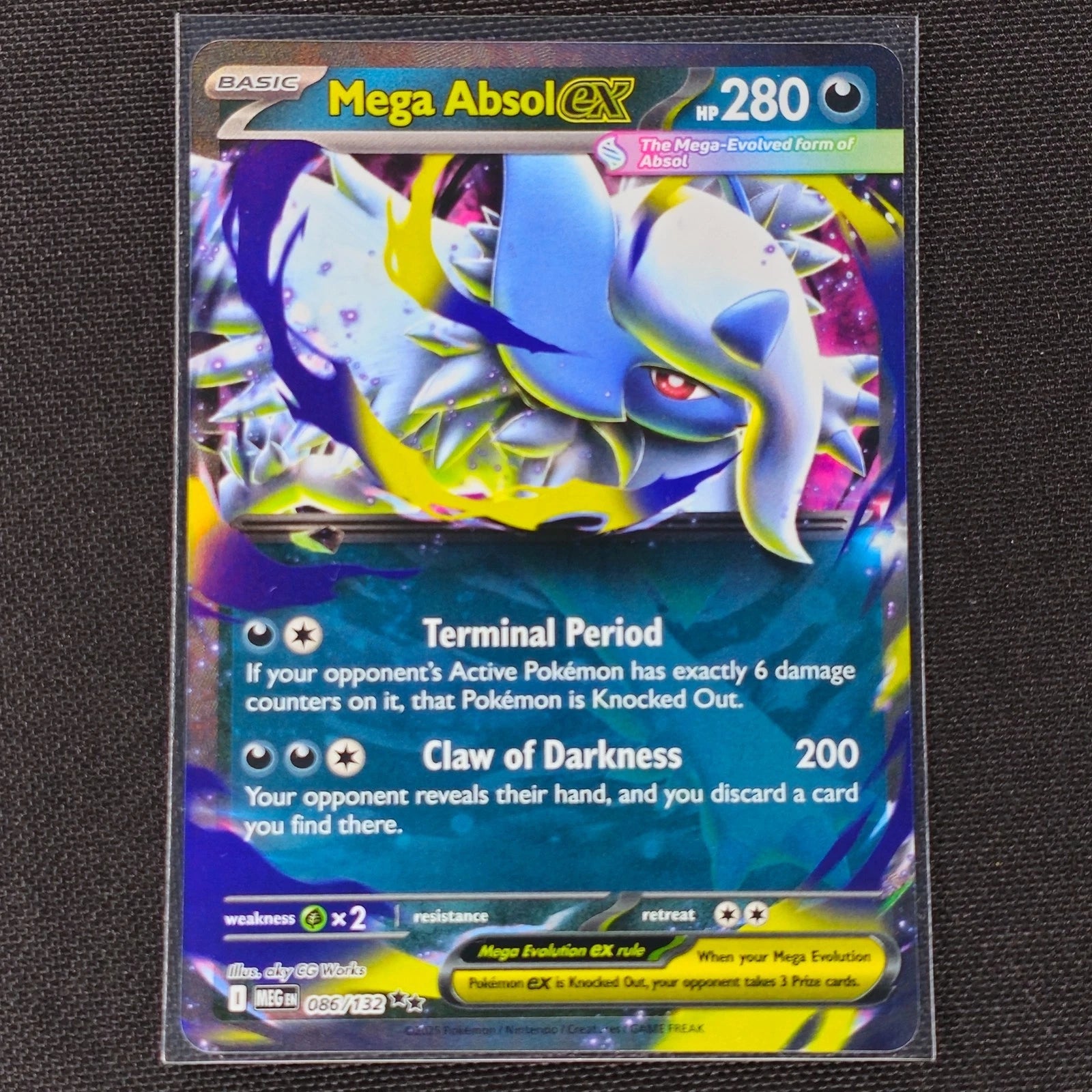 Mega Absol ex - 086/132 - Double Rare - Mega Evolution - Pokemon Card - NM/M