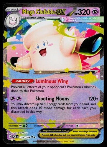 Mega Clefable ex 031/088 Double Rare Perfect Order Pokemon