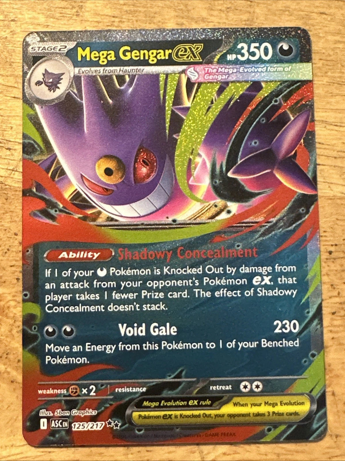 Mega Gengar ex - 125/217 - Ultra Rare - Ascended Heroes - NM/M - Pokemon
