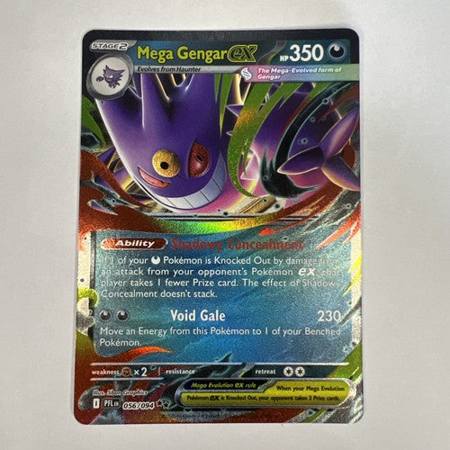 Mega Gengar ex 056/094 Double Rare Phantasmal Flames Pokemon Holo Near Mint