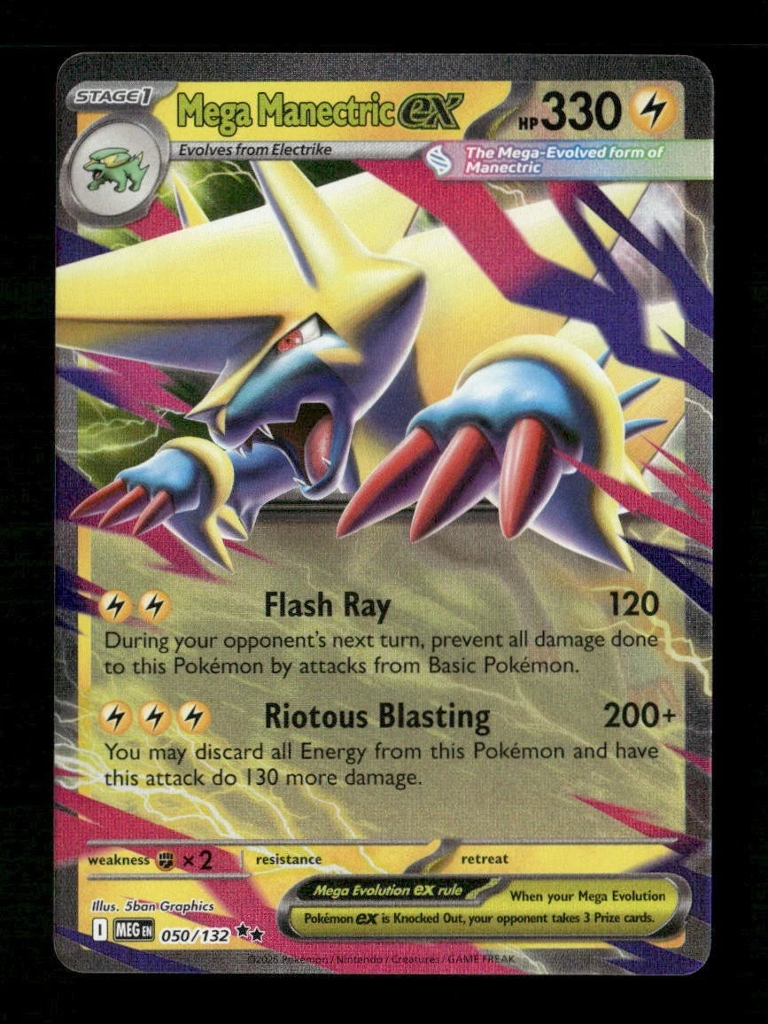 Mega Manectric ex #050/132 Holofoil Pokemon Mega Evolution