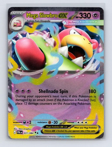 Mega Slowbro ex 031/084 Near Mint Double Rare Pitch Black Pokemon Holo