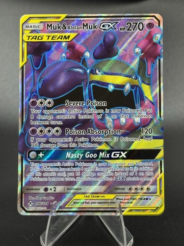 Muk & Alolan Muk GX - 196/214 - Unbroken Bonds Tag Team - NM - Pokemon TCG