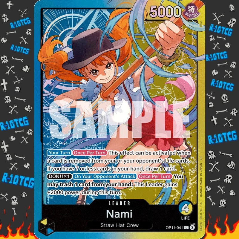 Nami - (Nami Deck) OP11-041 L Learn Together Deck Set NM Foil
