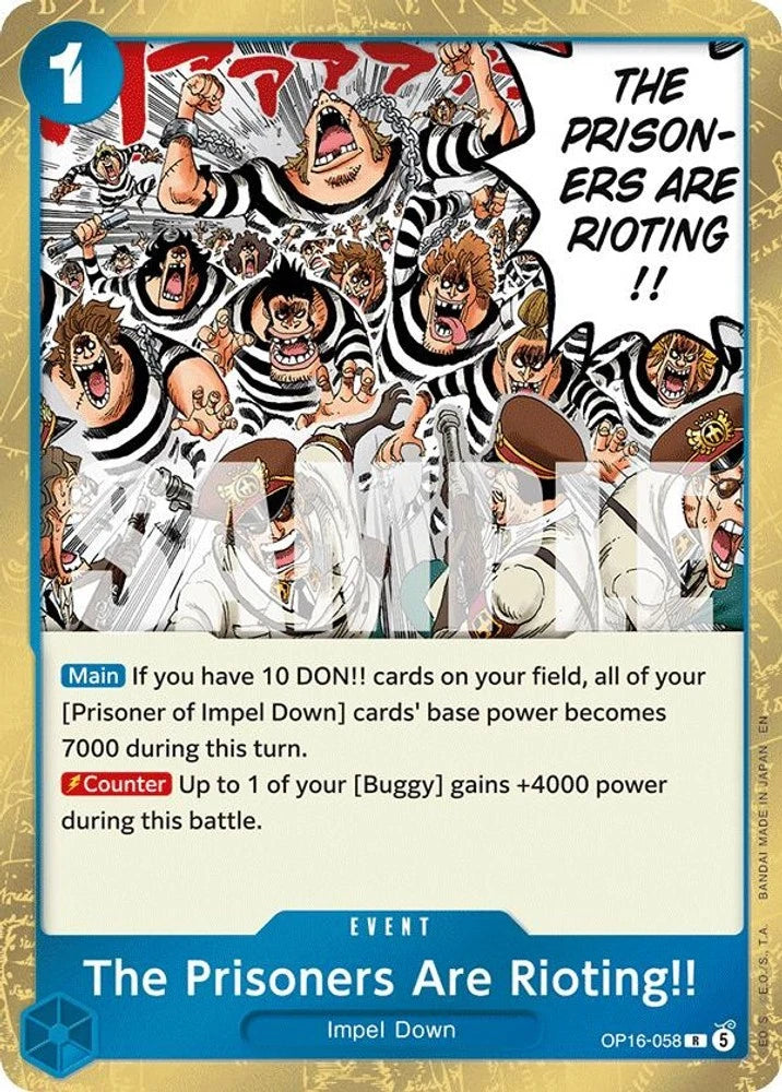 One Piece TCG - [OP16-058] - The Prisoners Are Rioting!! The Time of Battle