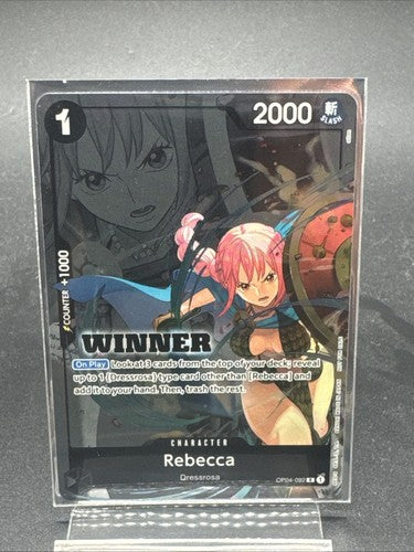 One Piece TCG, Rebecca OP04-092 R (Winner Pack 2025 Vol 2 Alt Art), NM
