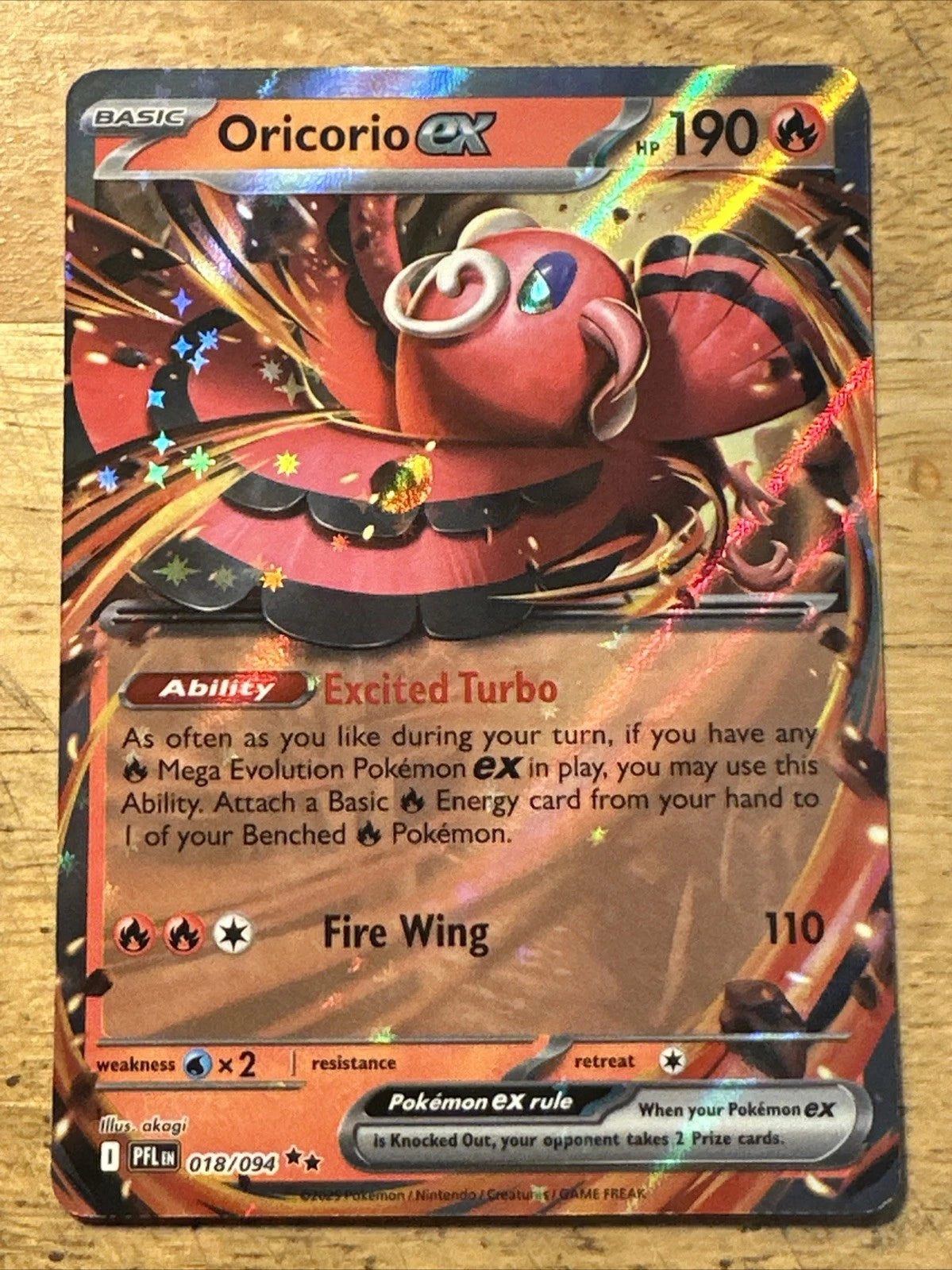 Oricorio ex - 018/094 - Ultra Rare - Phantasmal Flames - NM/M Pokemon Card
