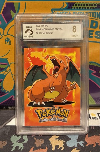 PSA 8 Charizard Movie Edition E6 of 12 Topps Pokémon Card 1999