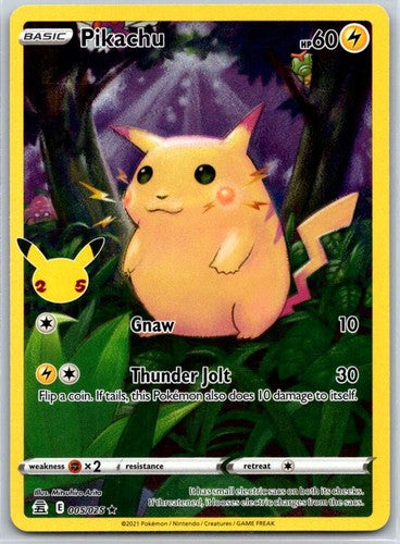 Pikachu 005/025 Holo Rare Celebrations