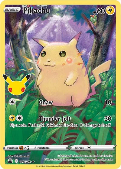 Pikachu Celebrations Holo Rare 005/025 POKEMON