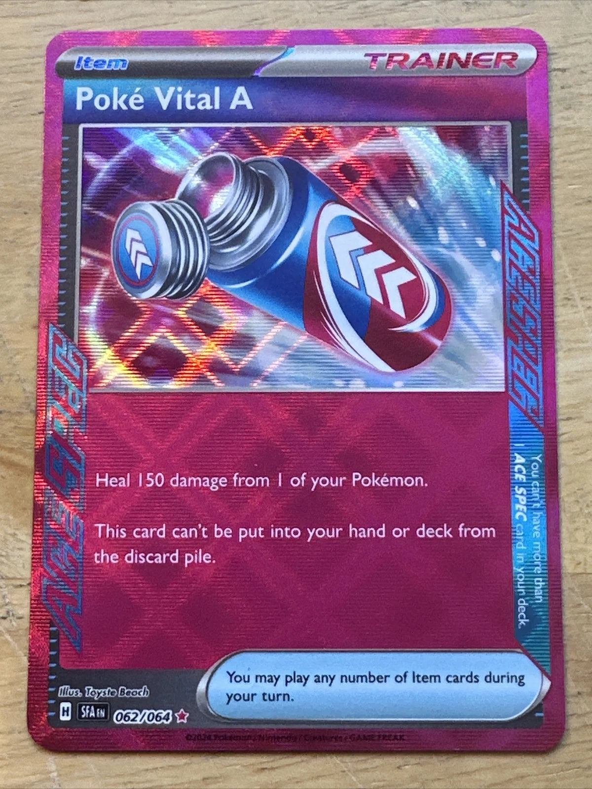 Poke Vital A - 062/064 - Ace Spec - Shrouded Fable - MINT Pokemon Card