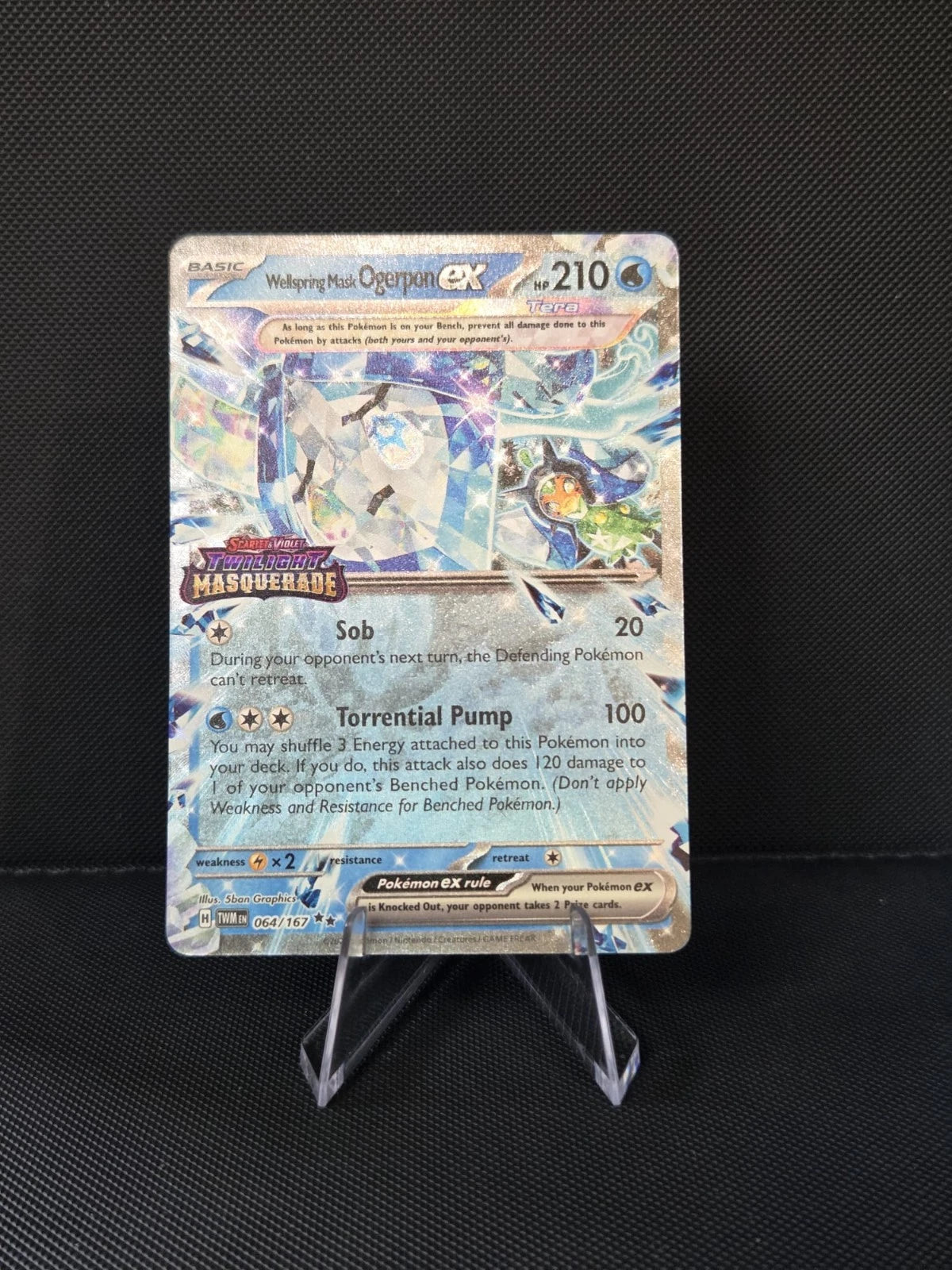 Pokemon - Wellspring Mask Ogerpon ex - 064/167 - Stamped Promo - USA Exclusive