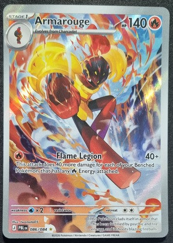 Pokemon Card - Pitch Black - Armarouge - 086